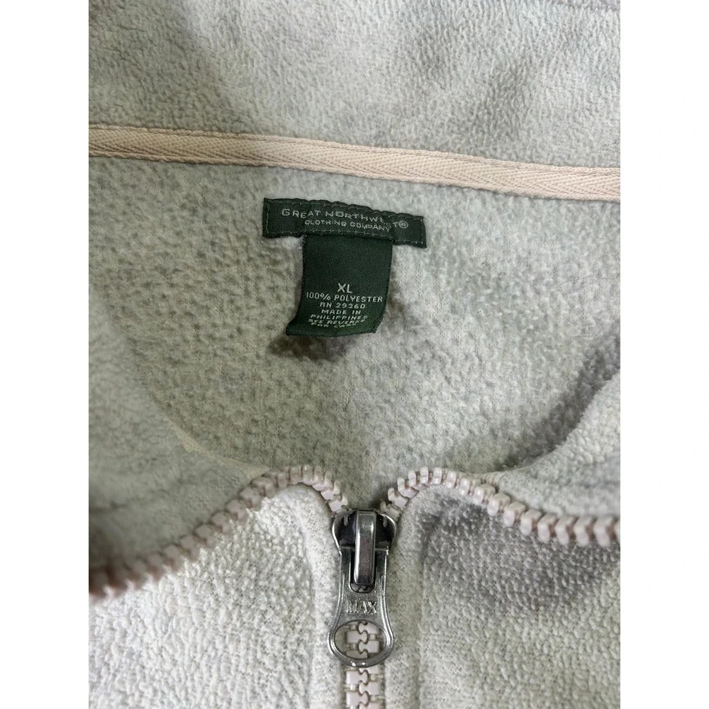 Great Northwest Clothing Company Mens‎ XL Fleece Quarter Zip Pullover Oatmeal